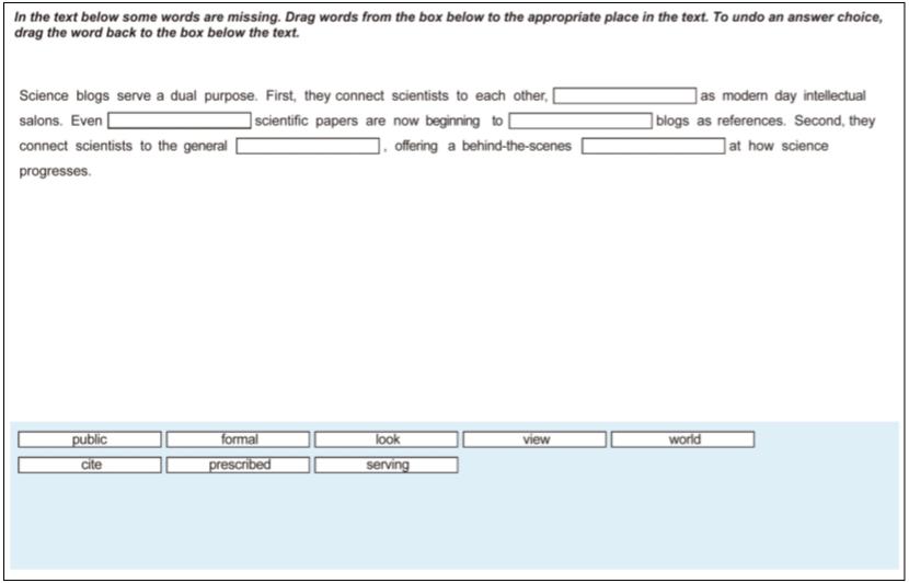 Reading Fill In The Blanks PTE STUDY GUIDE