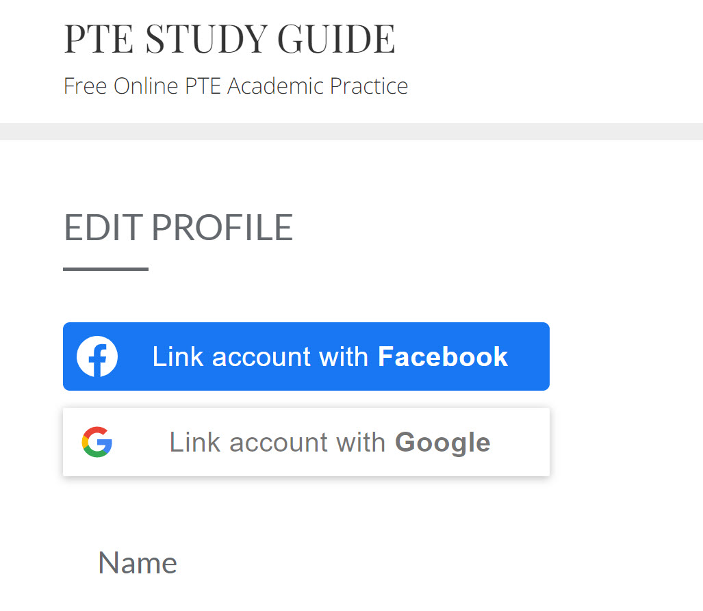 How do I link or unlink social media accounts from my profile on PTEstudy.net?